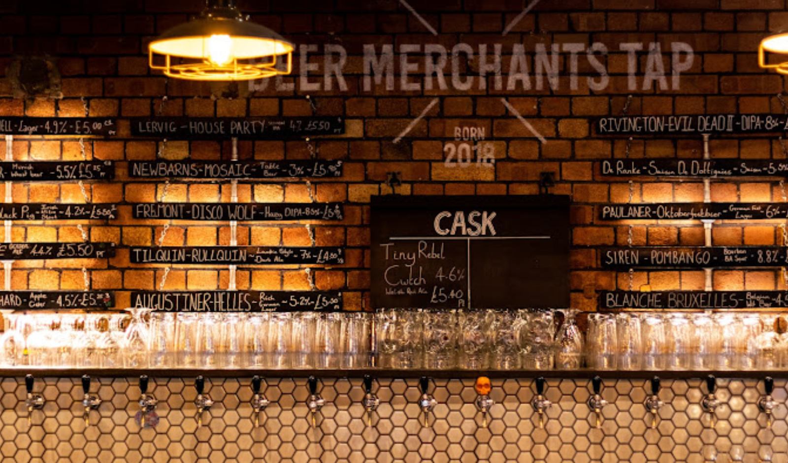 English beer tap room